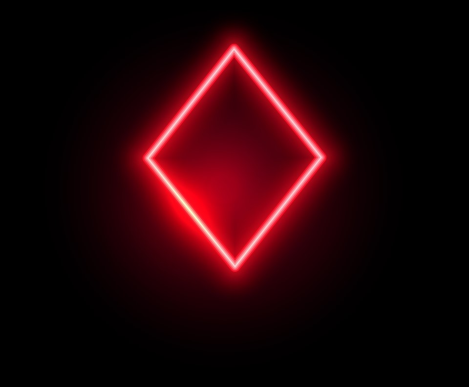 Big glowing diamond shape